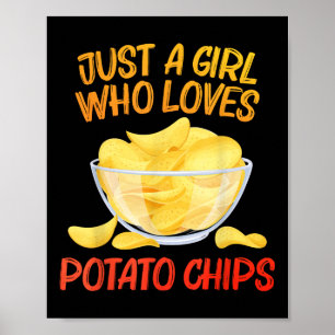 Funny Potato Chips Design for Women Girls Kinder B Poster