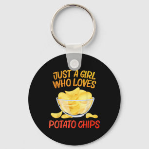 Funny Potato Chips Design for Women Girls Kinder B Schlüsselanhänger