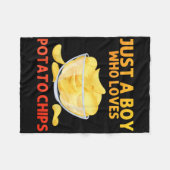 Funny Potato Chips Kunst für Männer Jungen Kinder  Fleecedecke (Vorderseite (Horizontal))