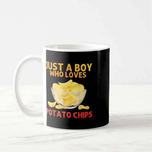 Funny Potato Chips Kunst für Männer Jungen Kinder Kaffeetasse (Links)
