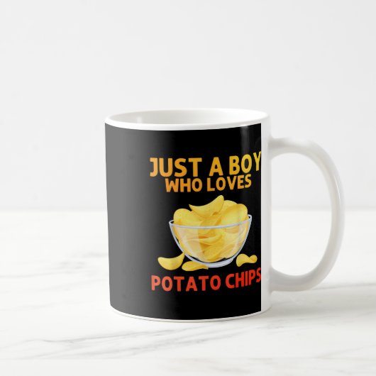 Funny Potato Chips Kunst für Männer Jungen Kinder Kaffeetasse (Rechts)