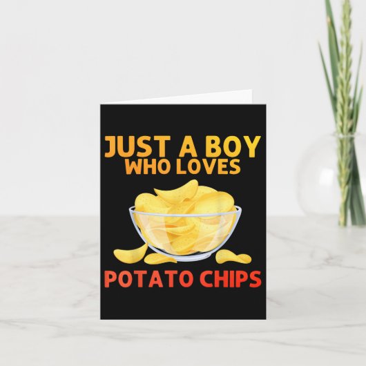 Funny Potato Chips Kunst für Männer Jungen Kinder Karte (Vorderseite)