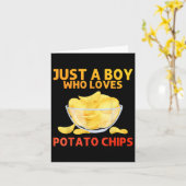 Funny Potato Chips Kunst für Männer Jungen Kinder Karte (Gelbe Blume)
