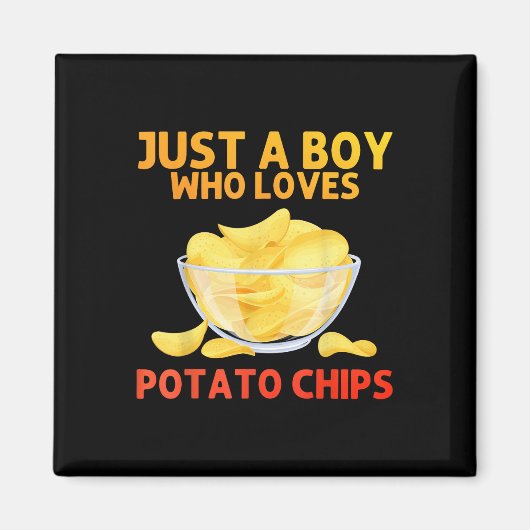 Funny Potato Chips Kunst für Männer Jungen Kinder  Magnet (Vorne)