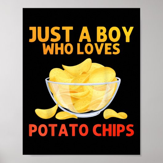 Funny Potato Chips Kunst für Männer Jungen Kinder  Poster (Vorne)