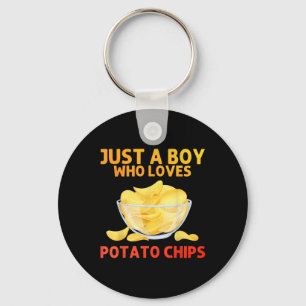 Funny Potato Chips Kunst für Männer Jungen Kinder  Schlüsselanhänger
