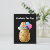Funny Potato Geburtstagsgeschenk Kartoffel Postkarte (Stehend Vorderseite)