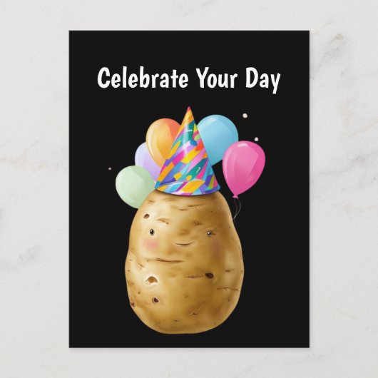 Funny Potato Geburtstagsgeschenk Kartoffel Postkarte (Vorderseite)