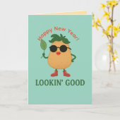 Funny Potato Greeting Card Karte (Gelbe Blume)