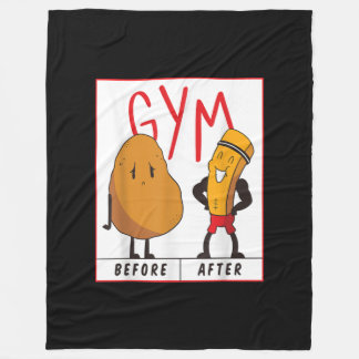 Funny Potato Gym vor dem Workout Geschenk Fitness Fleecedecke