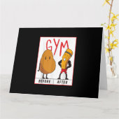 Funny Potato Gym vor dem Workout Geschenk Fitness Karte (Gelbe Blume)