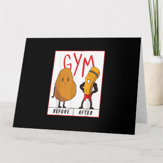 Funny Potato Gym vor dem Workout Geschenk Fitness Karte
