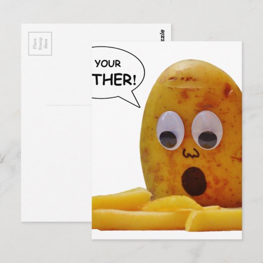 Funny Potato Mutter Postkarte (Vorne/Hinten)