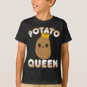 Funny Potato Niedlich Kawaii Style Lächeln Kartoff T-Shirt (Vorderseite)