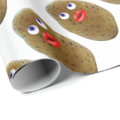 Funny Potato Süße Figur mit Blue Eyes Wrappin Geschenkpapier (Rolleneckpunkt)