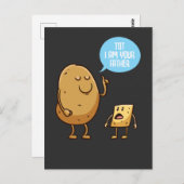 Funny Potato Vater Ich bin dein Vater Puff Postkarte (Vorne/Hinten)