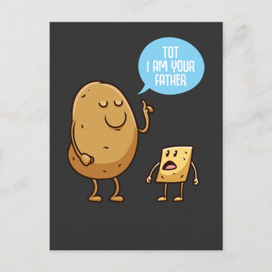 Funny Potato Vater Ich bin dein Vater Puff Postkarte (Vorderseite)