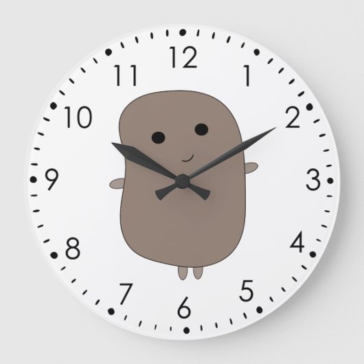 Funny Potato Wall Clock Große Wanduhr (Vorderseite)