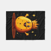 Funny Potato With Crown For Kingdom And Potatoes Fleecedecke (Vorderseite (Horizontal))