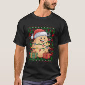 Funny Potato Xmas Lights Ugly Weihnachtsmannmütze T-Shirt (Vorderseite)