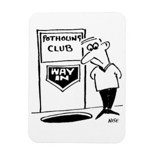 Funny Potholing Club Eintritt in den Cartoon Magnet