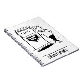 Funny Potholing Club Eintritt in den Cartoon Notizblock (Rechte Seite)