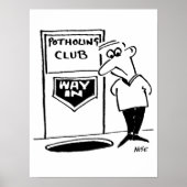 Funny Potholing Club Eintritt in den Cartoon Poster (Vorne)