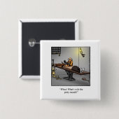 Funny "Potty Mouth" Button (Vorne & Hinten)