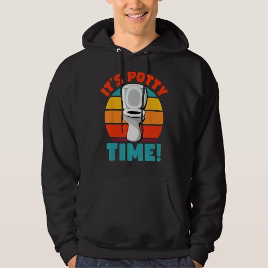 Funny Potty Training Es ist Potty Time Toilet Spaß Hoodie (Vorderseite)