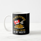 Funny Poutine Routine Im Fitness Canadien Kaffeetasse (Links)