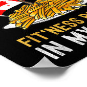 Funny Poutine Routine Im Fitness Canadien Poster (Ecke)