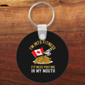 Funny Poutine Routine Im Fitness Canadien Schlüsselanhänger (Vorderseite)