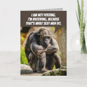 Funny Pouting Schimpanse, weil es ein Mensch ist,  Karte (Vorderseite)