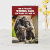 Funny Pouting Schimpanse, weil es ein Mensch ist, Karte (Gelbe Blume)