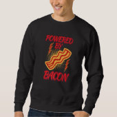 Funny Powered By Bacon Humor Shirt Bacon Lover Jok (Vorderseite)