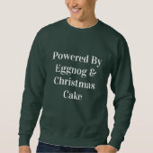 Funny Powered by Eggnog Christmas Men's Sweater Sweatshirt (Vorderseite)