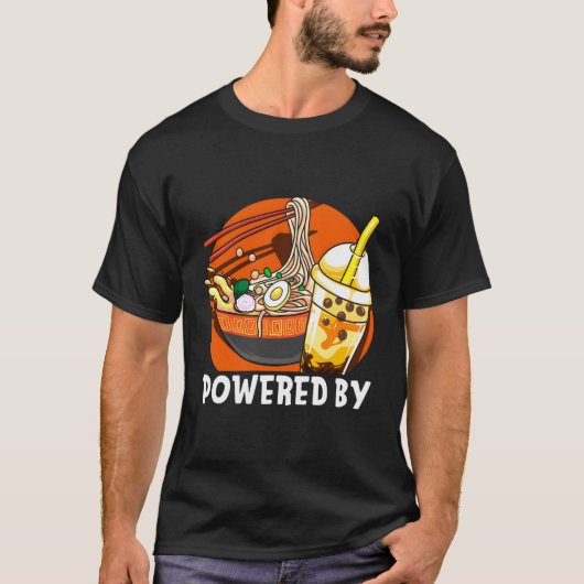 Funny Powered by Ramen Bubble Tee Niedlich Anime K (Vorderseite)