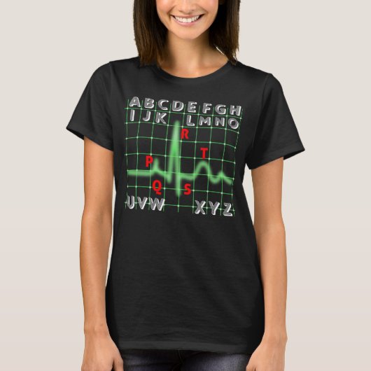 Funny PQRST Complex ECG Waves Nursing Geschenk für T-Shirt (Vorderseite)