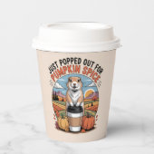 Funny Prairie Dog Fall Pumpkin Spice Humor Pappbecher (Vorderseite)