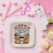 Funny Prairie Dog Fall Pumpkin Spice Humor Pappteller (Party)