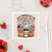 Funny Prairie Dog Fall Pumpkin Spice Humor Serviette (Beispiel)