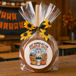 Funny Prairie Dog Fall Pumpkin Spice Party Runder Aufkleber