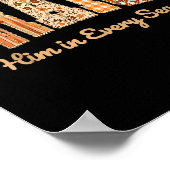 Funny Praise Him In Every Season Fall Christian Th Poster (Ecke)