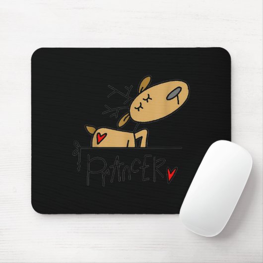 Funny Prancer Reindeer Christmas Holiday S Mousepad (Mit Mouse)