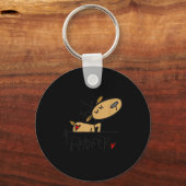 Funny Prancer Reindeer Christmas Holiday S Schlüsselanhänger (Vorderseite)