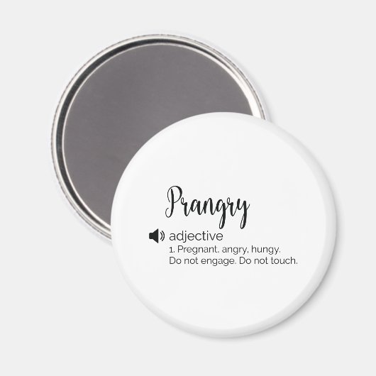 Funny Prangry Definition Magnet (Vorderseite/Rückseite)