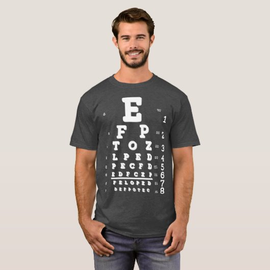Funny Prank Blake Eye Chart Extest T-Shirt (Vorne ganz)