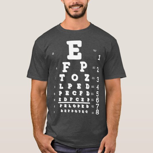 Funny Prank Blake Eye Chart Extest T-Shirt (Vorderseite)