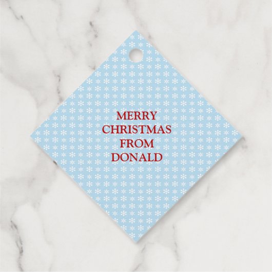 Funny Präsident Donald Trump Weihnachtsjuge Gesche Geschenkanhänger (Rückseite)