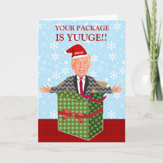 Funny Präsident Donald Trump Weihnachtspaket Feiertagskarte